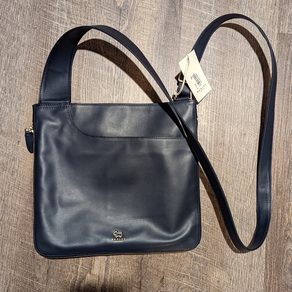 NWT Radley Large Crossbody Shoulder Bag Navy Purse